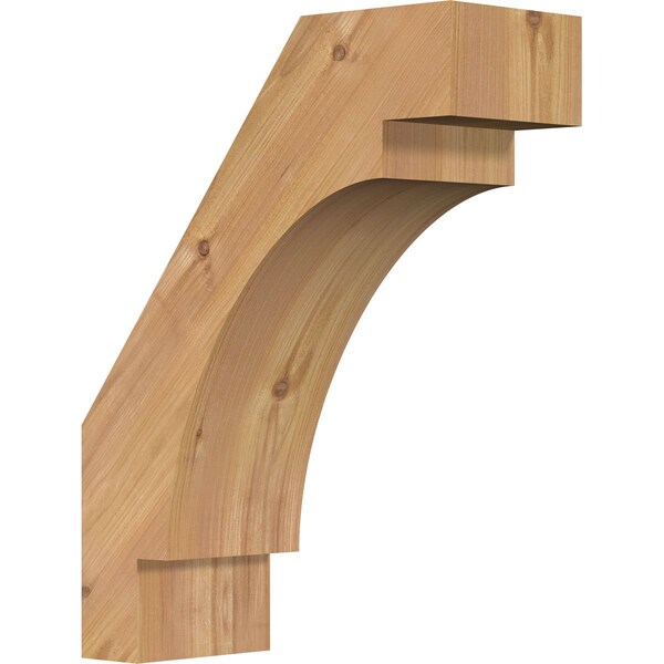 Ekena Millwork 5 1/2"W x 14"D x 18"H Merced Smooth Knee Brace, Western Red Cedar BRC06X14X18MRC00SWR - main